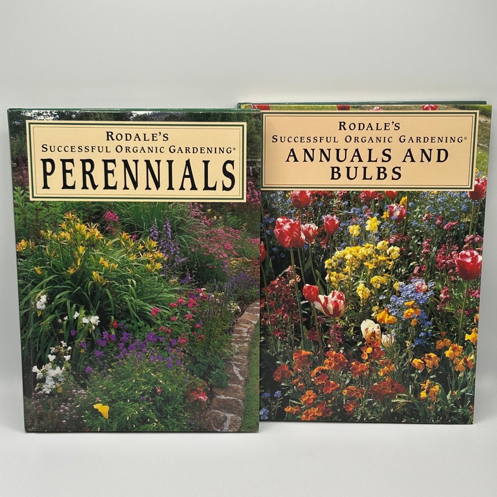 Rodale Successful Organic Gardening Perennials Annuals Bulbs Hardcover‎ Book Lot